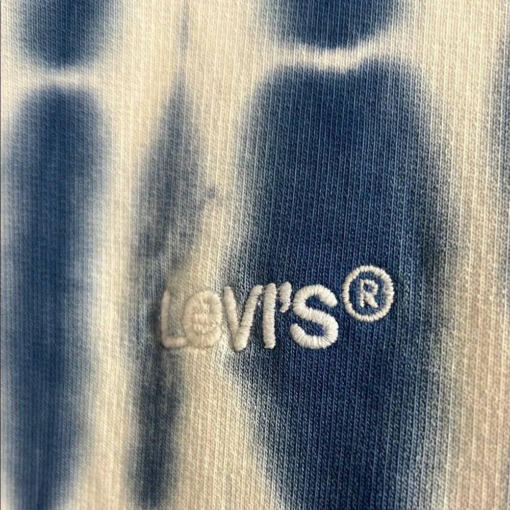 Levi's Men’s Blue and White Tie-Dye‎ Long Sleeve Shirt Size M